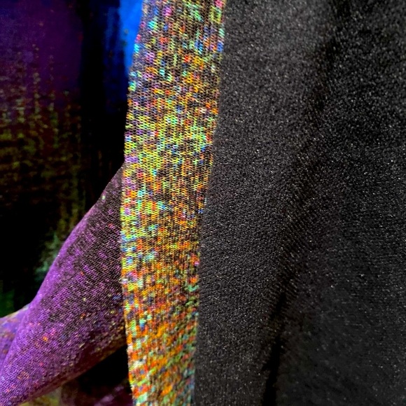 ELANA KATTAN Multicolor V-Neck Draped Faux Wrap Dress Size XL - Picture 5 of 5